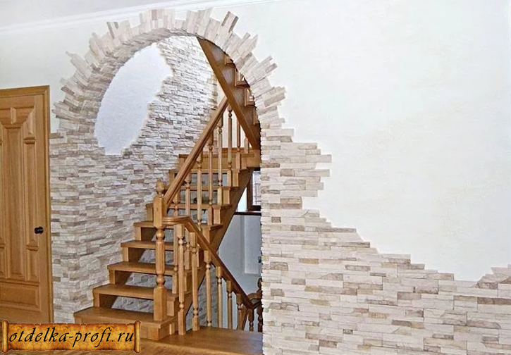 арка декоративным камнем