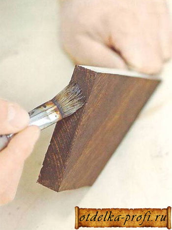 Пример нанесения пропитки на древесину